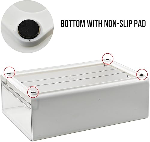 Miniatura 7 de VANRA Organizador de cajones de escritorio, cajones de almacenamiento apilables de oficina, unidad de cajón único, sistema de cajones apilables,