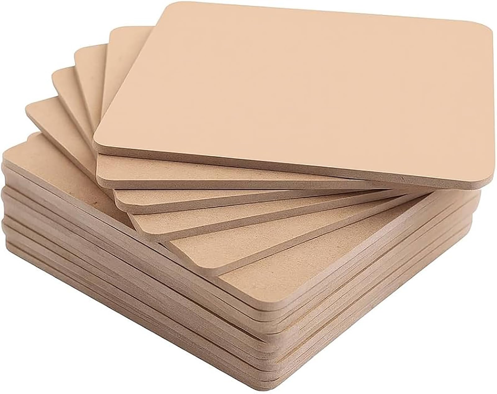 Cliths 7mm Pack of 6 MDF Sheet for Art and Craft 4 Inch Round Corner Square MDF Board for lippan Art, Base for Resin Art (4x4INx7mm)-image-35
