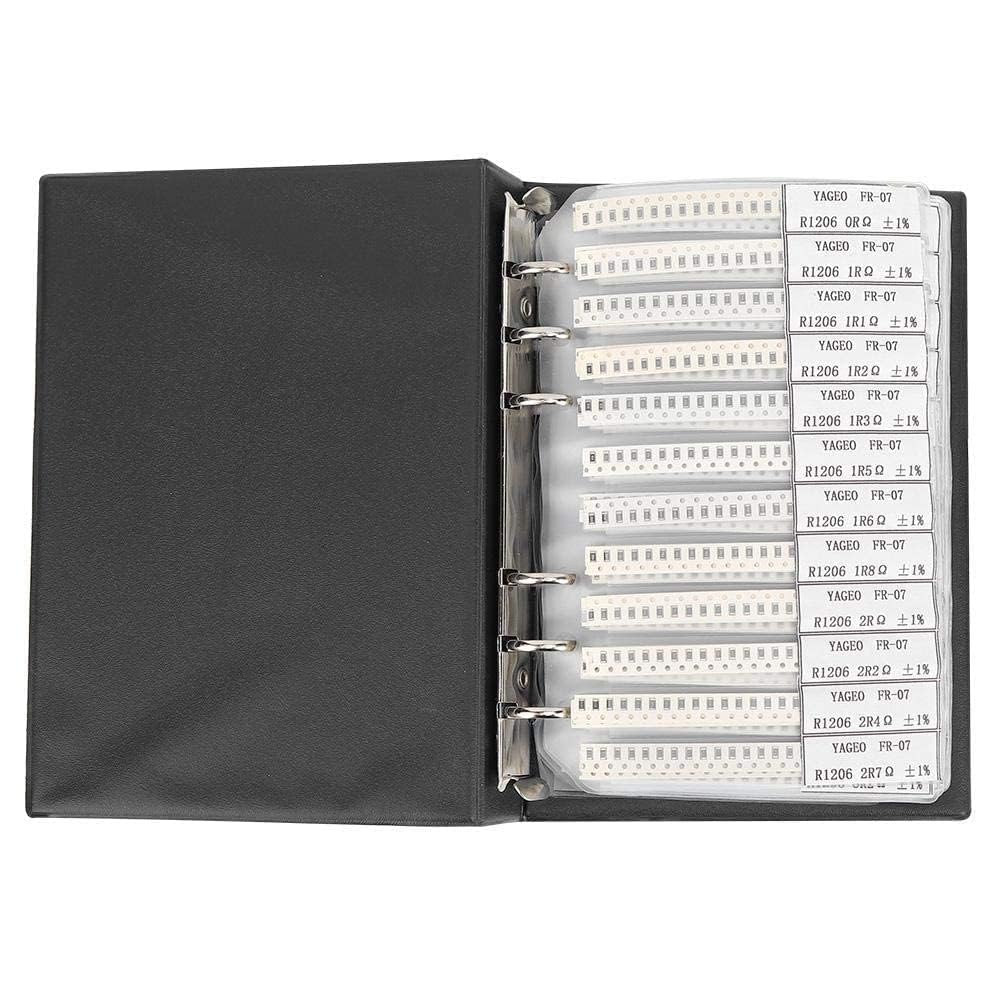 SMD Book 1206 Series 170 Types Resistors Assortment Sample Book Electronic Accessories Plastic Black for Electronic Professionals