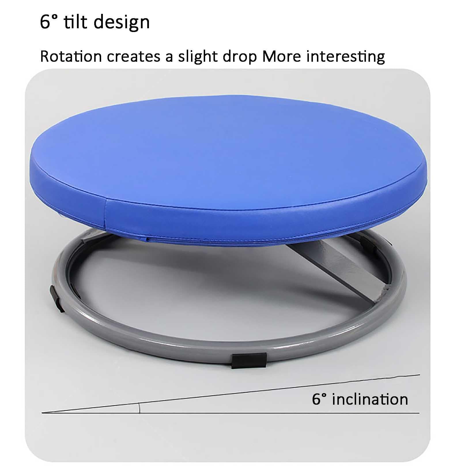 Chaise Sensorielle Pour Enfants – Rotative, Antidérapante, Bleu, TDAH/Autisme