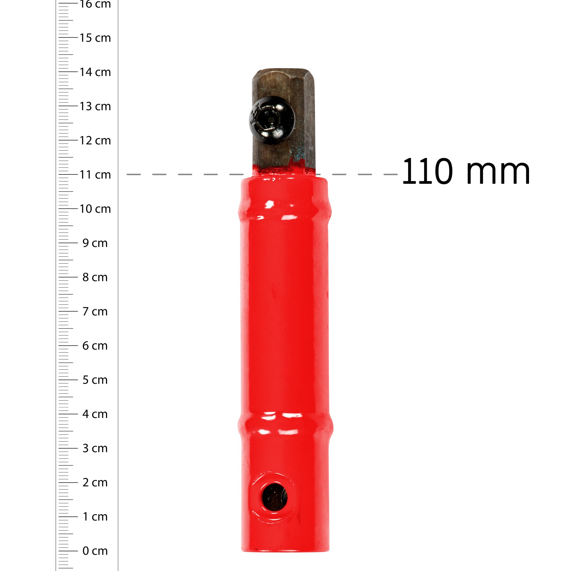 EzyRoller Classic X - Varilla de extensión para patinete a partir de 3 años (rojo, 110 mm)