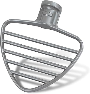 Pastry Beater for Tilt-Head Stand Mixers，KSMPB5W Pastry Beater Compatible with kitchen Aid Tilt-Head Stand Mixers 4.5-5 Qt (Grey)
