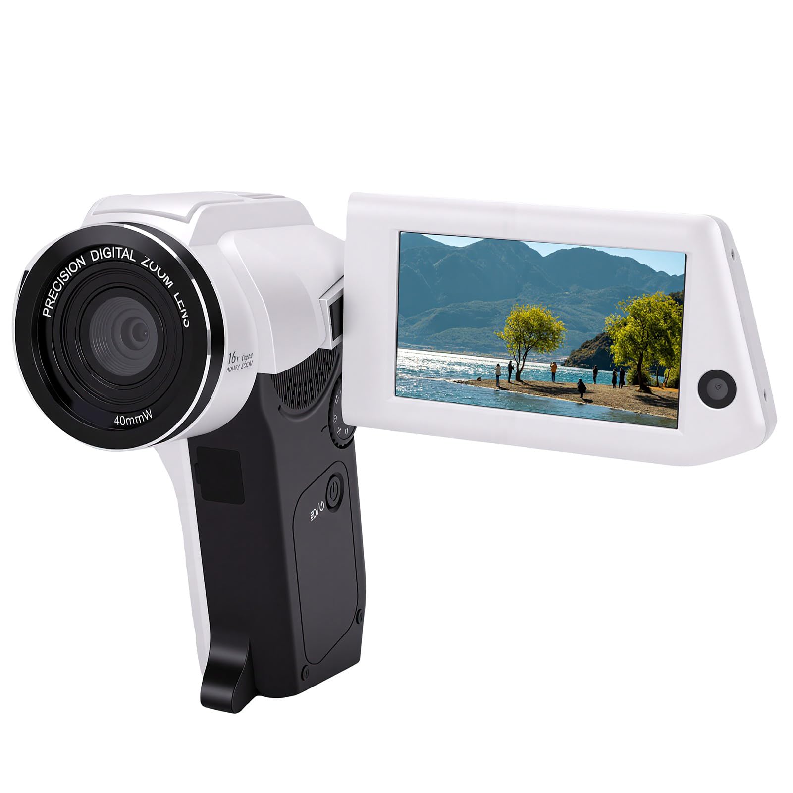 Videocamera 8K, Videocamera da 75 MP con Zoom Digitale 16X a Doppio Obiettivo con WiFi, Schermo da 3 Pollici, Visione Notturna, Telecomando, Due Batterie per la Registrazione di