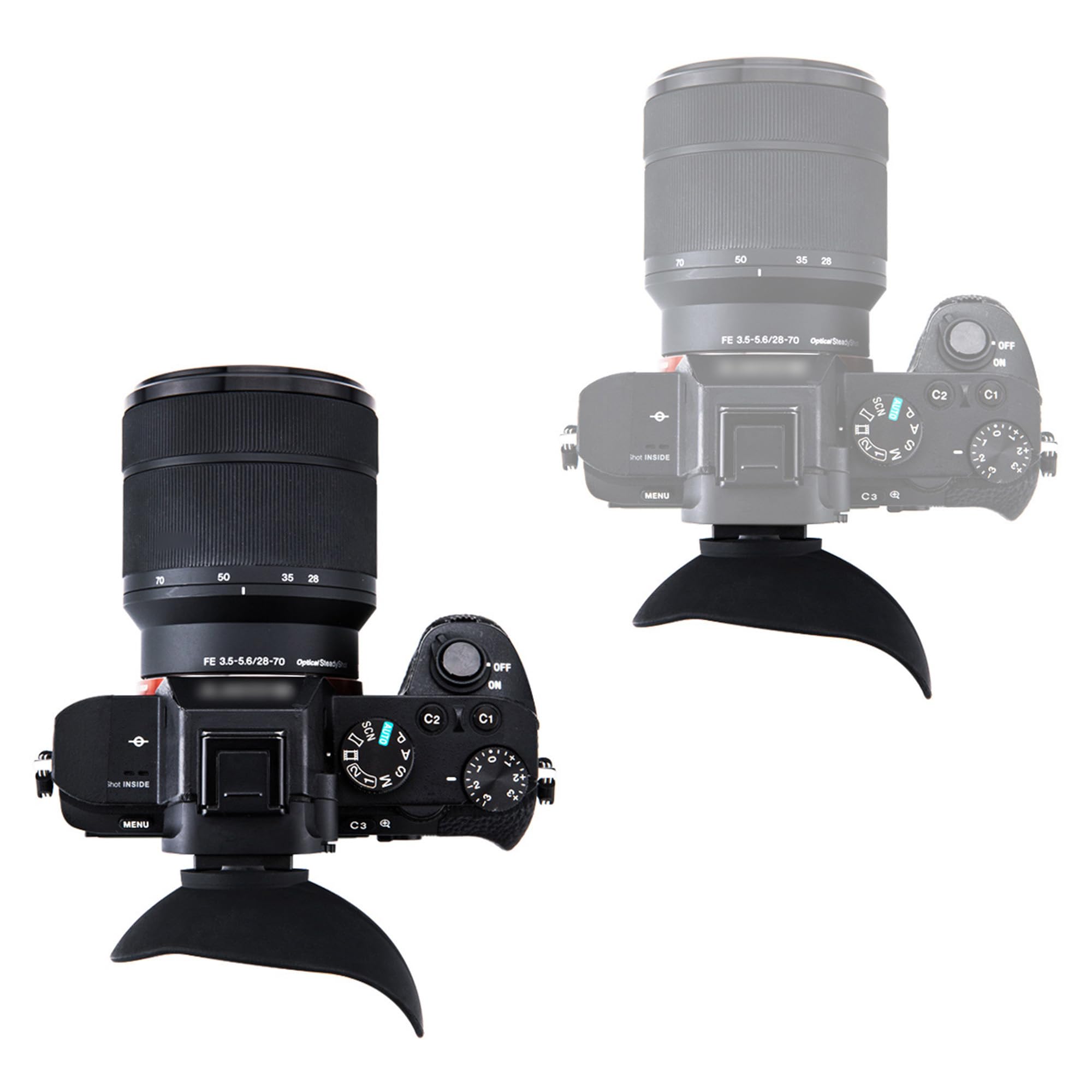 2 Stück Große Weiche Silikon-Augenmuschel Augenstück für Sony Alpha A7 A7II A7III, A7R A7RII A7RIII A7RIV, A7S A7SII, A9 A9II, A58 A99II Ersetzt Sony FDA-EP18
