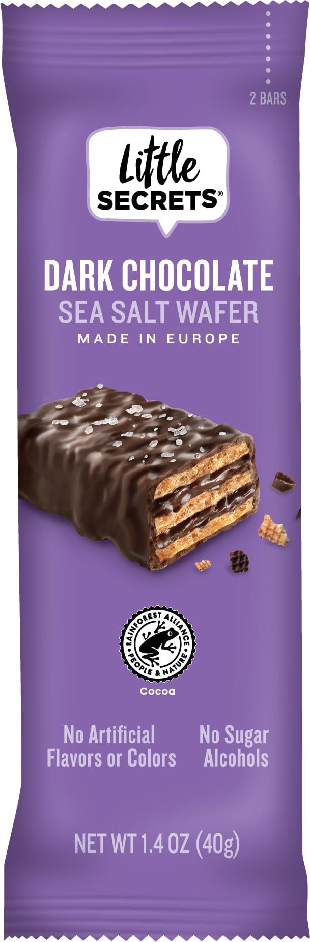 Little Secrets Dark Chocolate Crispy Wafers | 60 Minis | Made in Europe | Nothing Artificial & No Sugar Alcohols | Sustainable Cocoa | 1.4 Ounce (Pack of 1)