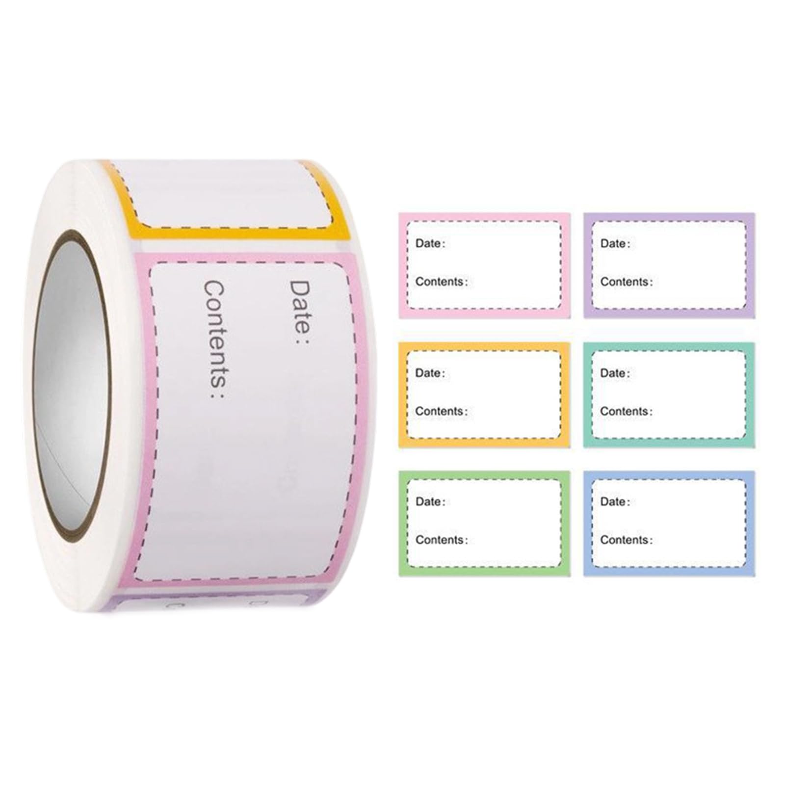 RBRMHM 250Pcs Adhesive Freezer Labels Removable Food Storage Food for Glass Metal Container 50x30mm