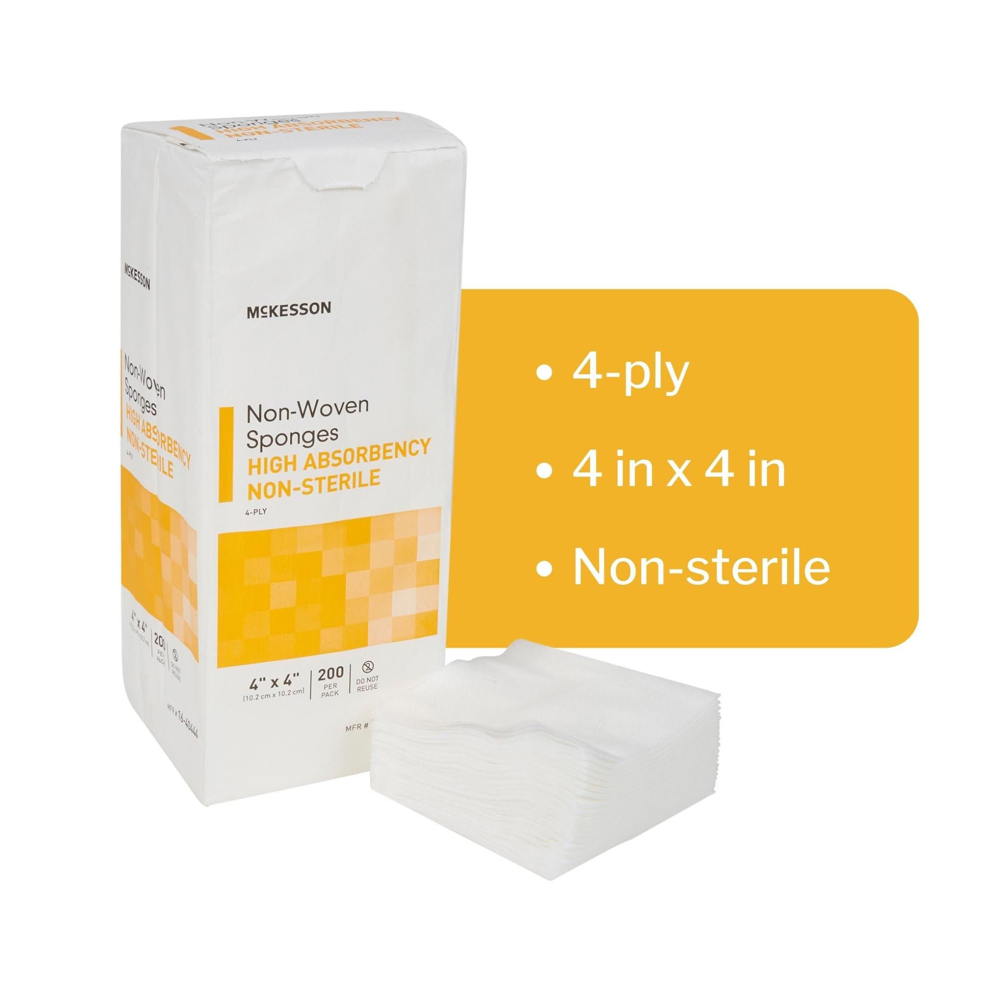 McKesson Non-Woven Sponges, 4-Ply, Non-Sterile, Polyester, 4 x 4 in, 1 pk — Amazon image 3