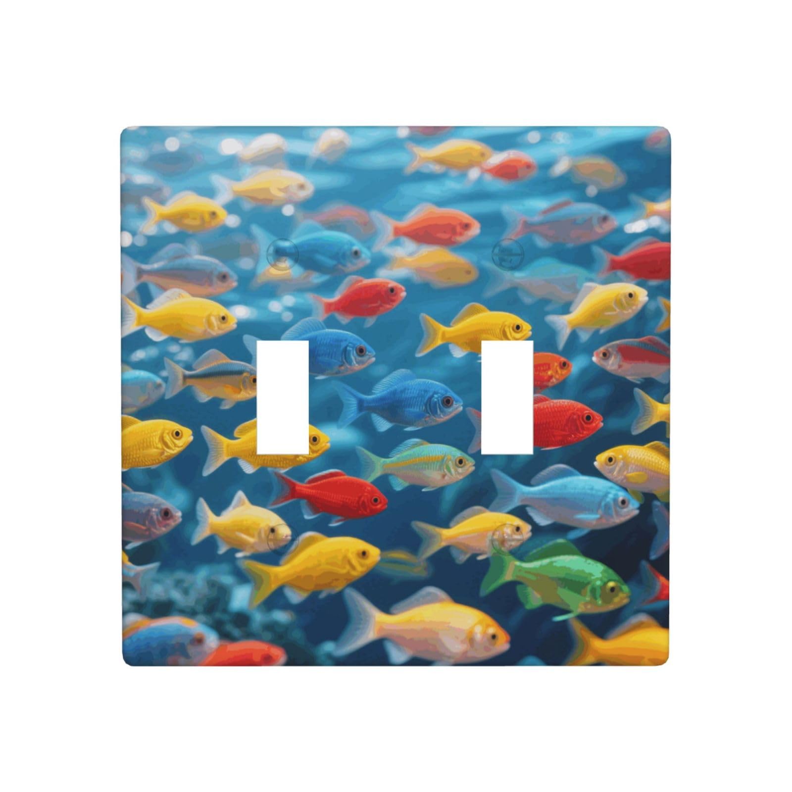 Fekiloot White Decorative Wall Plate Cover 2-Gang Duplex Switch Plate Cover Unbreakable Polycarbonate Double Toggle Light Switch Covers For Kitchen Bathroom Home Decor