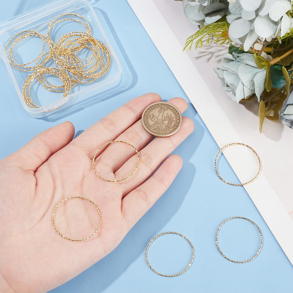 QUARKZMAN 100Pièces 22mm Cercle Creux en Laiton Pendentif Cadre Anneaux