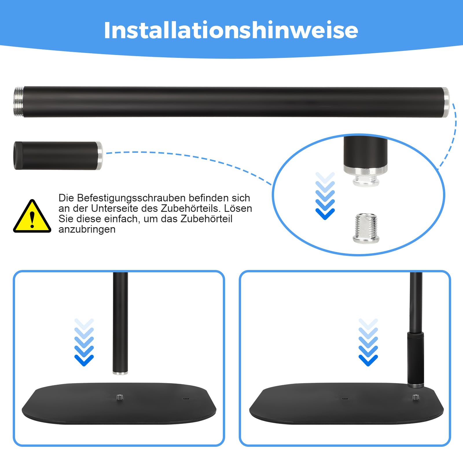 Lupe mit Licht & Ständer 10X Lupenleuchte Dimmbar 3-in-1 Schreibtischlampe