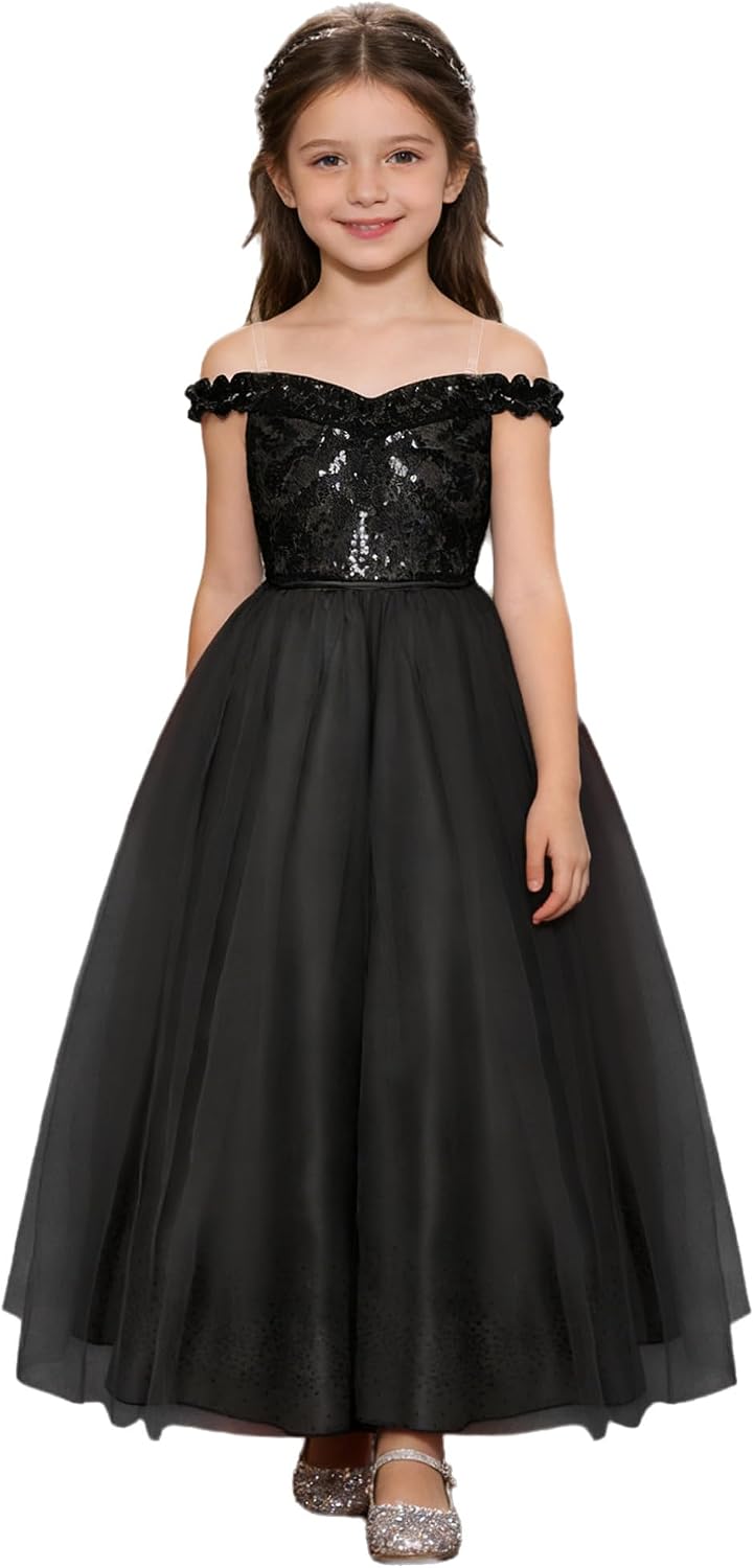 Aislor Girls Pageant Princess Dress Puffy Ball Gowns Vintage Lace Dance Gown Princess-Style Party Costume