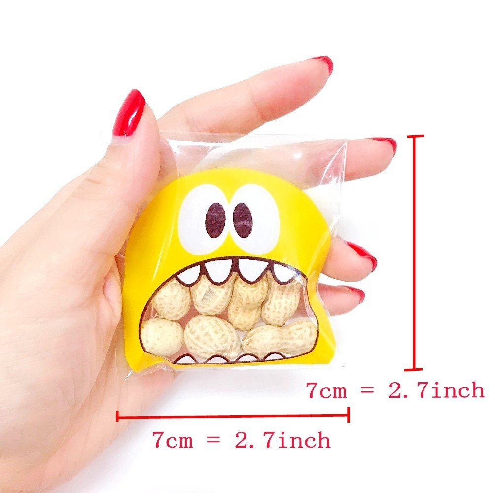 200 Pezzi Sacchetti Caramelle, 25x15 cm Sacchettini Trasparenti