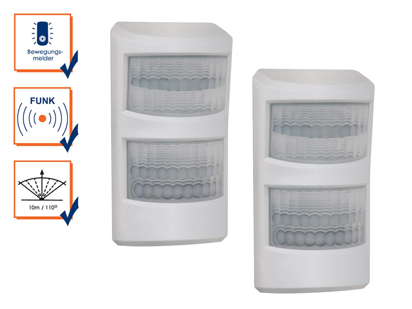 Juego de 2 mascotas Detector de movimiento 10 M/110 °, accesorios para Elro Home Sistema de alarma ag4000