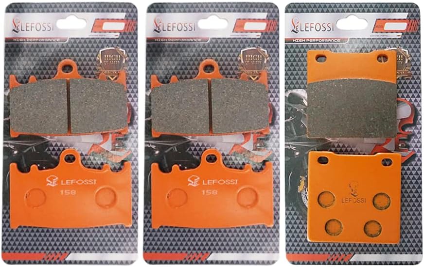 Front Rear Carbon Fiber Brake Pads Compatible with for Suzuki GSXR 600 gsxr 600 1997 1998 1999 2000 2001 2002 2003, GSX-R 750 GSXR 750 2000 2001 2002 2003, TL 1000 S 1997-2001 FA158 FA063