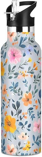 Miniatura 8 de Orchid Pansy Hyacinth - Botellas de agua reutilizables sin BPA con aislamiento de doble pared para escuela y deportes al aire libre