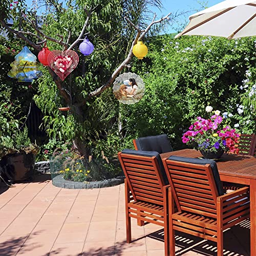 Personalized Aluminum Alloy Wind Spinner Add Your Photo Custom Mandala Hanging 3D Kinetic Wind Sculptures For Balcony Porch Outdoor Garden Yard Wedding Party Christmas Decorations Customized Gift #TOP6