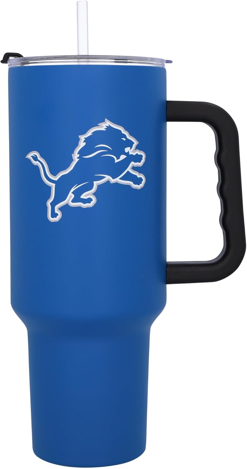Logo Brands Detroit Lions 40oz. Travel Tumbler with Handle