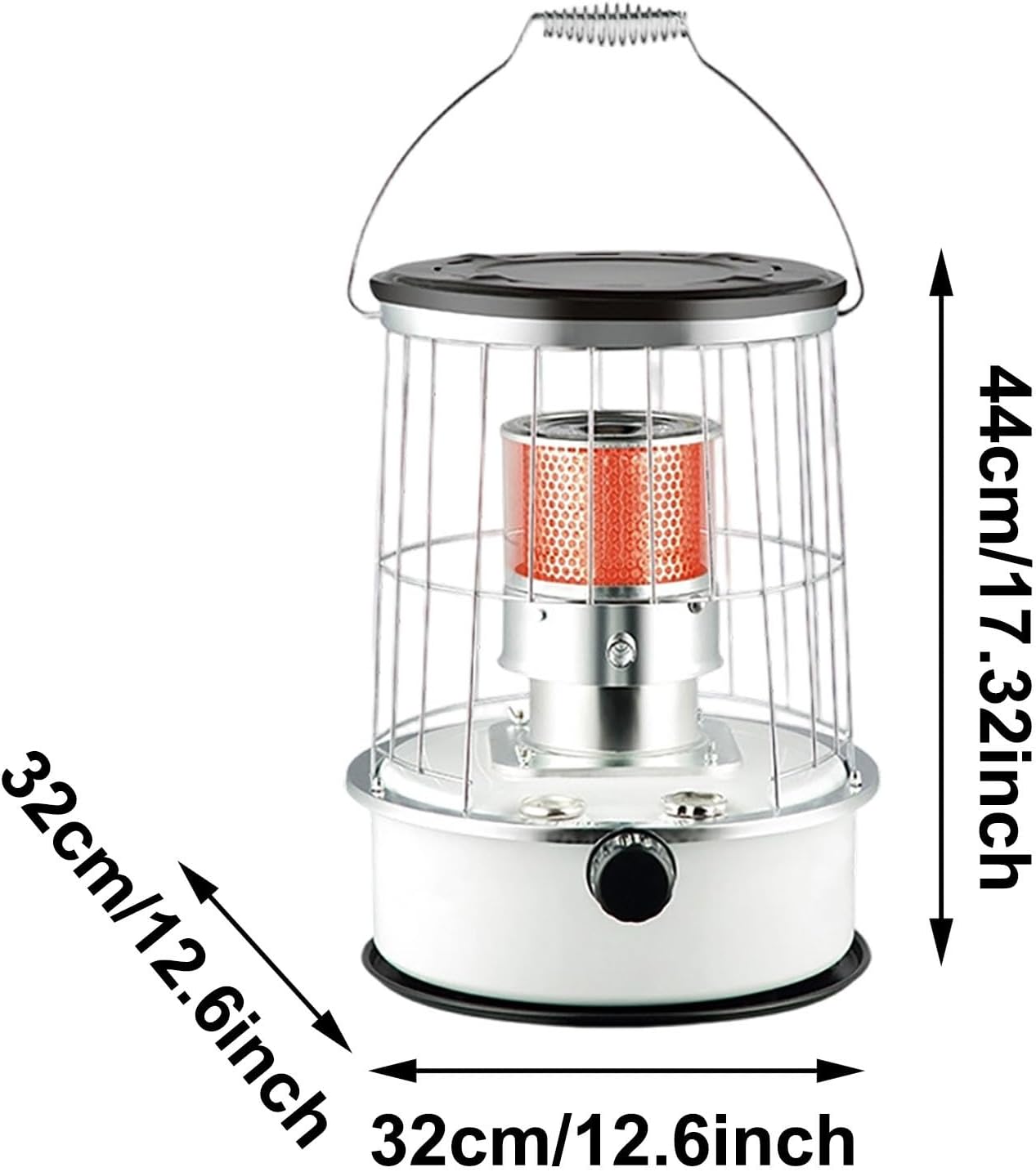 Non Electric Portable Kerosene Heater for Indoor Use - 2 in 1 Kerosene Heater & Stove, Non-Electric Indoor Outdoor Heating for Camping, Home, Garage, Ice Fishing & Outdoor Survival (Red)