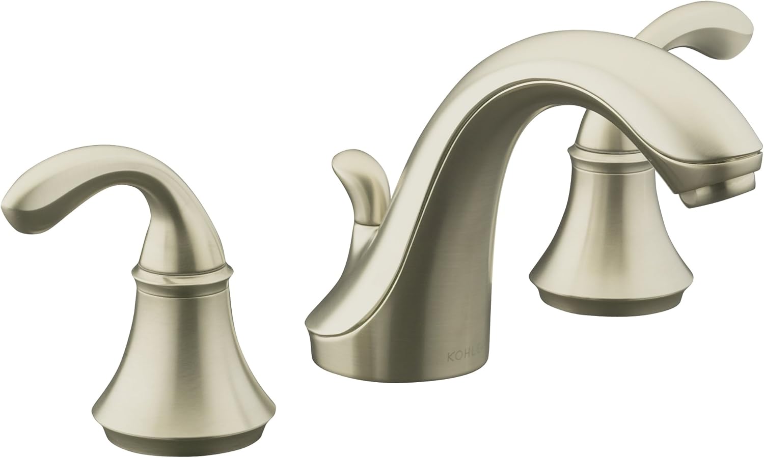 KOHLER K102724GBN Forte Widespread Lavatory Faucet with Script Lever