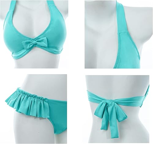 Miniatura 6 de FCCAM - Traje de baño Ganyu de anime Ganyu, traje de baño hueco de una pieza para mujer, traje de baño elástico