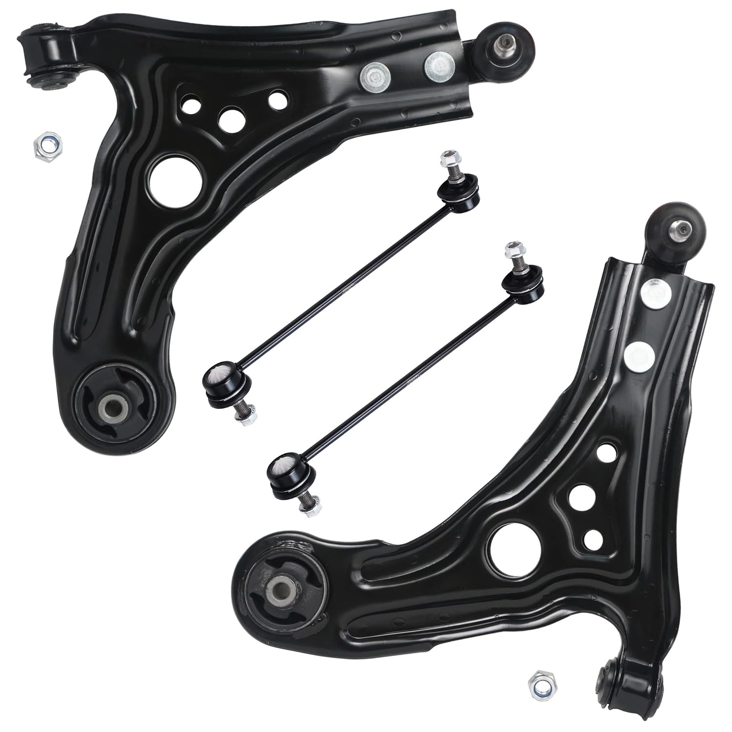 Detroit Axle - 4pc Front Lower Control Arms and Sway Stabilizer Bars Kit