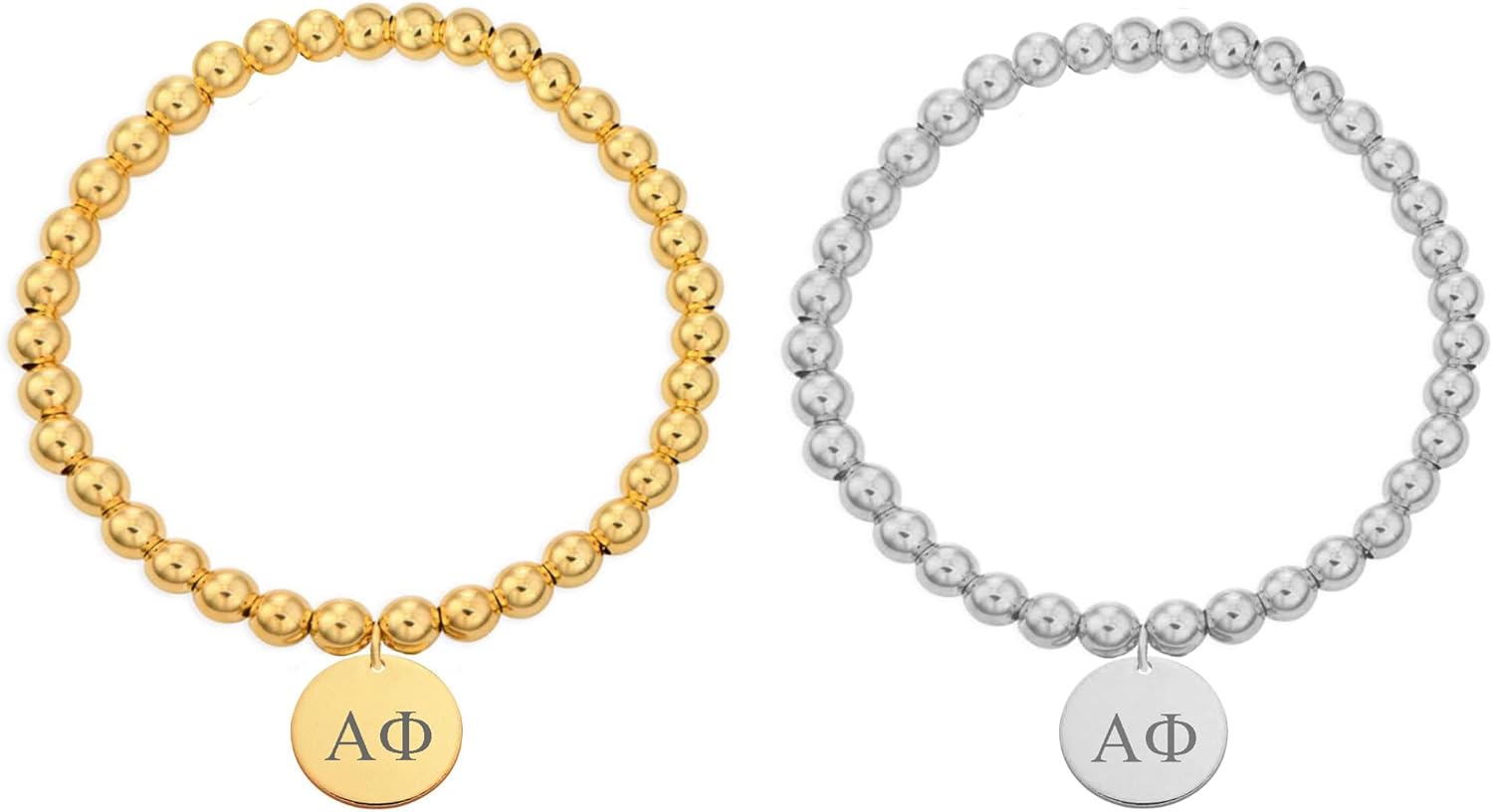 Alpha Phi Bracelet Sorority Stretched Beaded Bracelet