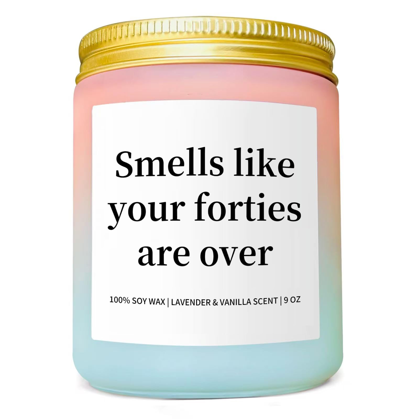 50th Birthday Gifts for Women, 50th Funny Happy Birthday Candle - Cute Gifts for Women Ideas, 9 Oz Lavender Scented Candle Gift