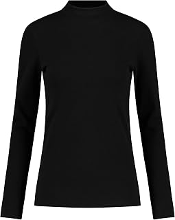 Women's Long Sleeve Mock Turtleneck Tops Casual Slim Fitted Stretch Knit Shirts
