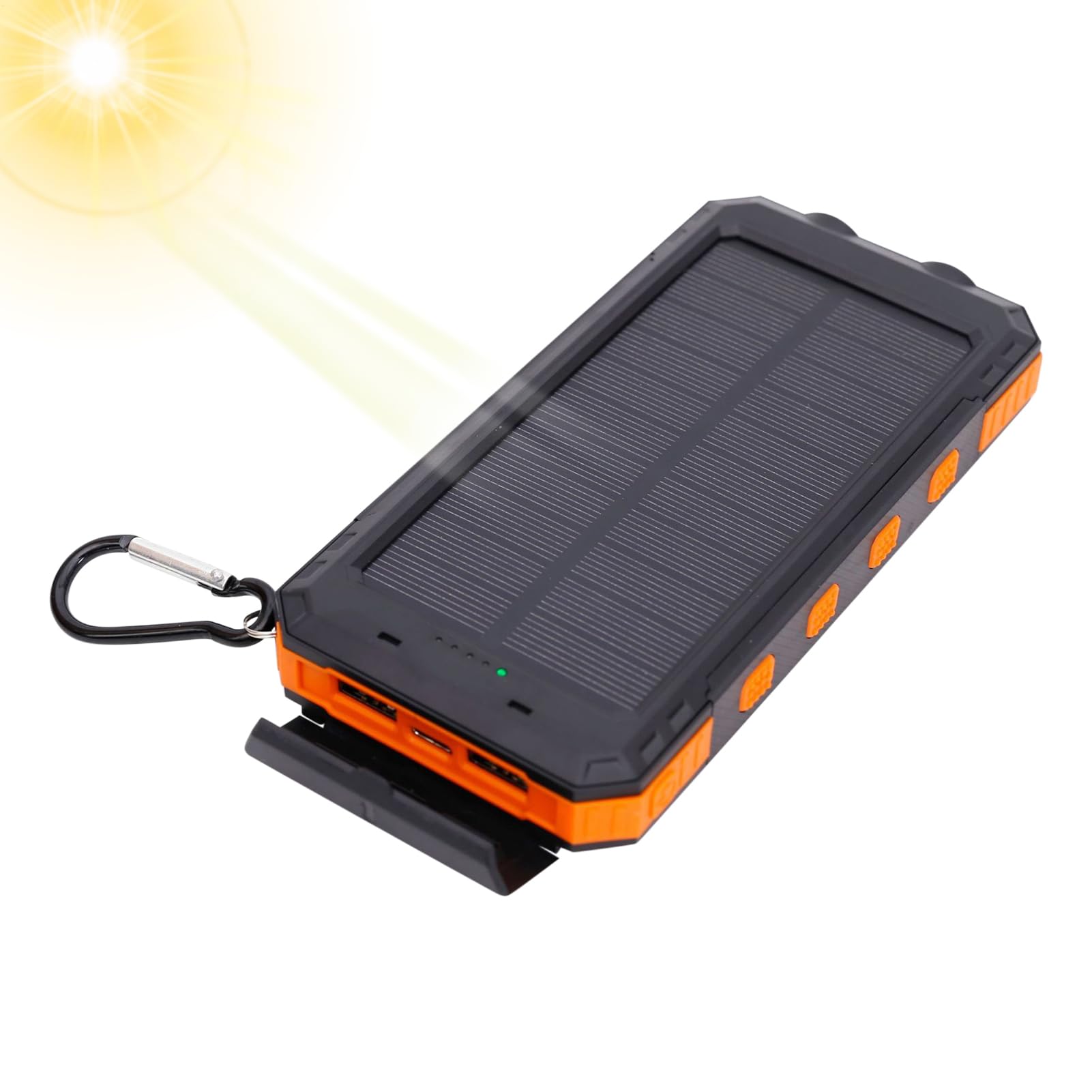 Cargador Solar Power Bank, 20000 mAh Banco De Energía Solar Cargador Portátil con Linterna Phone Charger Power Bank para Acampada Y Exteriores, 15.8x7.8x2.5cm