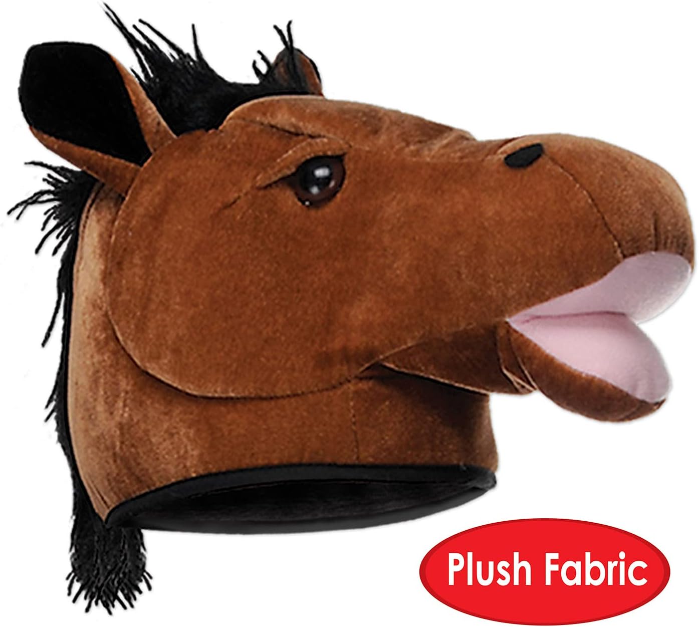 Beistle Plush Fabric Horse Head Hat Costume Accessory, Equestrian Theme Photo Booth Supplies - Image 5