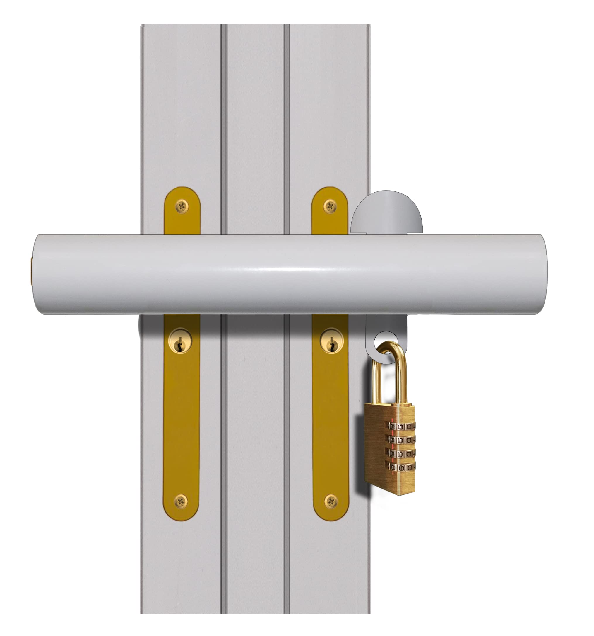 Patio Door Lock Keyless 'Deluxe' High Security Deadlock Sliding Fix Bar Seen from Outside Tough and Easy