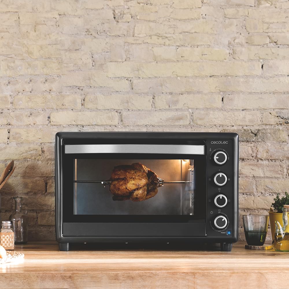 Cecotec Tischofen Bake&Toast 4600 Black Gyro, 46 L, 2000 W, 12 kombinierbare Heizfunktionen, inklusive Drehspieß, Krümelschublade. – Ansicht 8