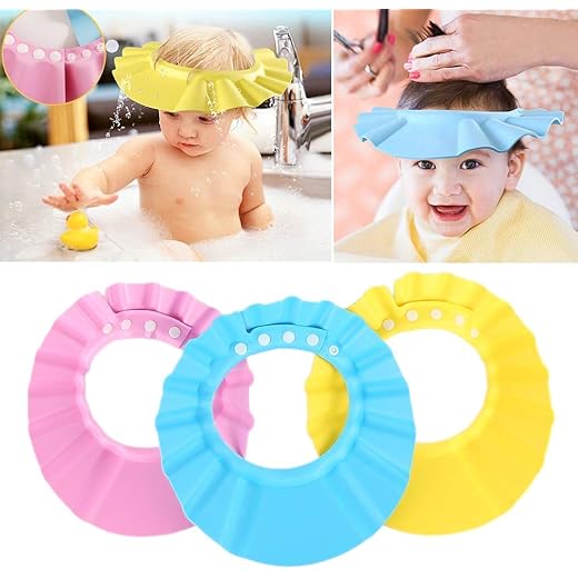 Baby Foam Shower Cap for Kids, Multi Color