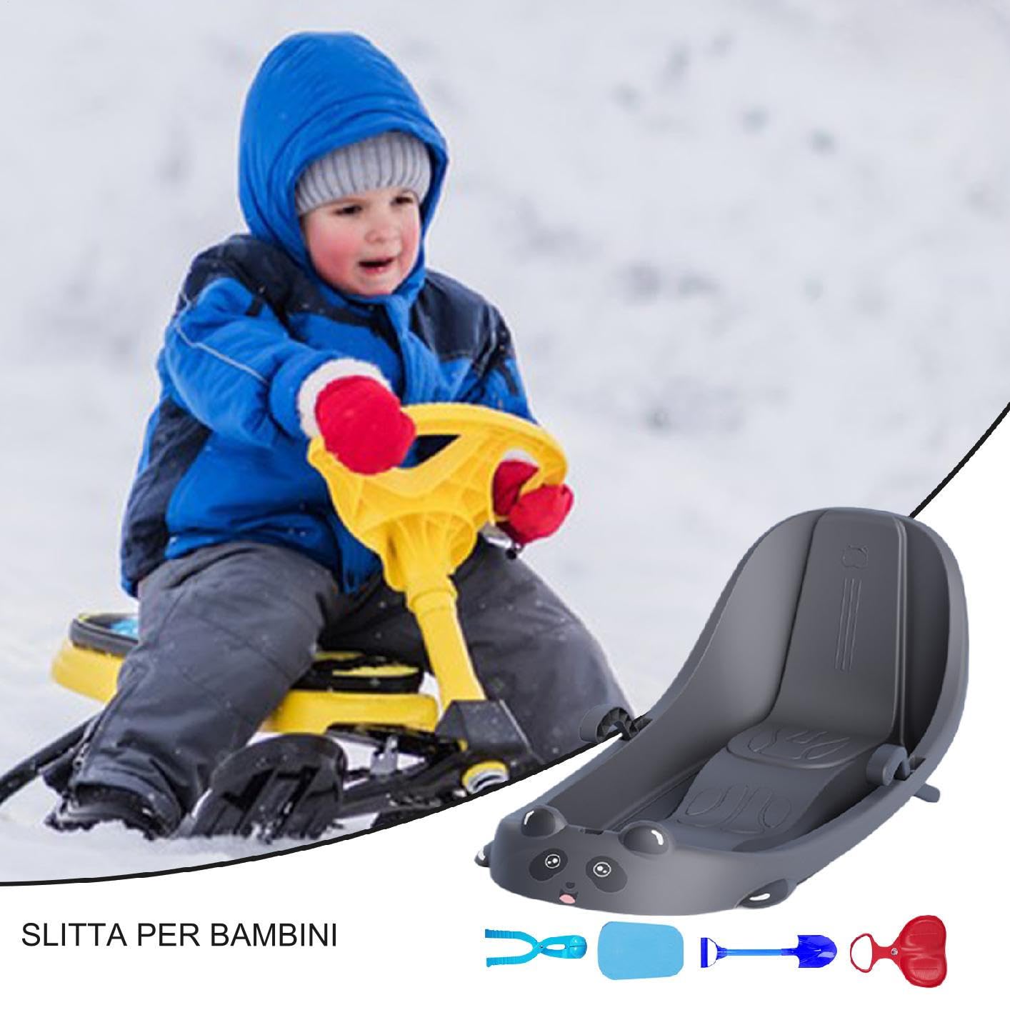 Slittino per Bambini Ergonomico e Adatto a Tutta la Famiglia