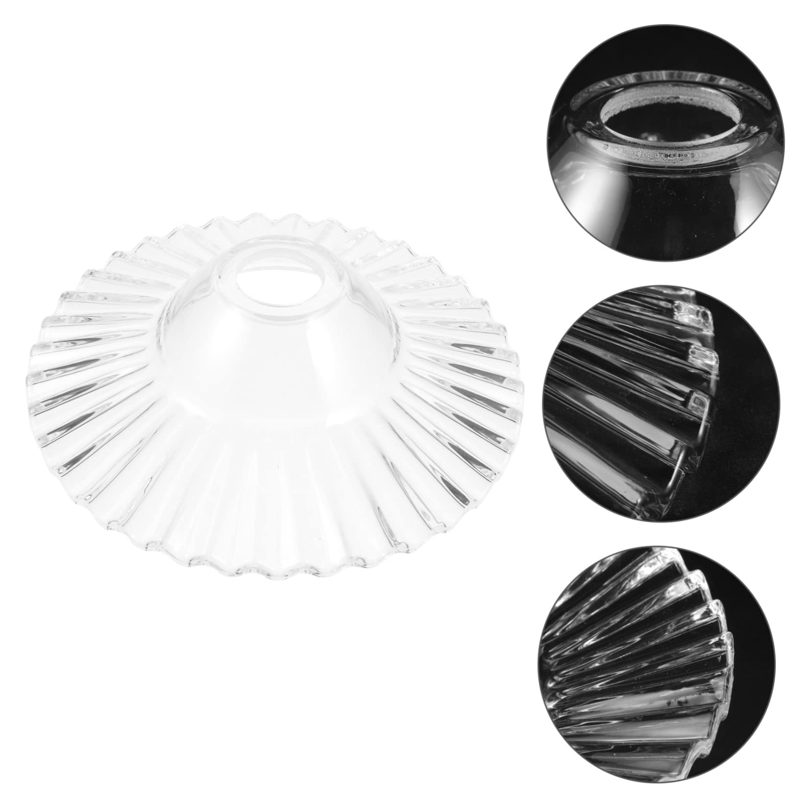 PRETYZOOM Runder Glas-Lampenschirm Für Pendelleuchten – ∅13 Cm, Transparent, Einfacher Ersatz