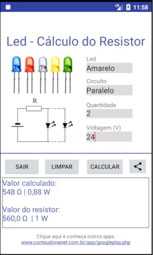 LED - Calculadora do Resistor