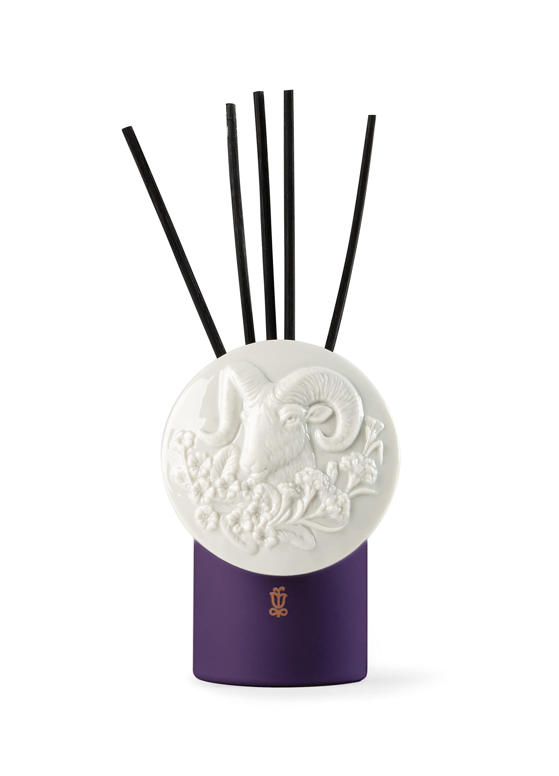 LLADRÓ Dyfuzor zapachowy z koziej porcelany - na łące chińskiej kolekcji zodiaku z 100 ml świeżego zapachu bergamotki, tymianku i wetywera
