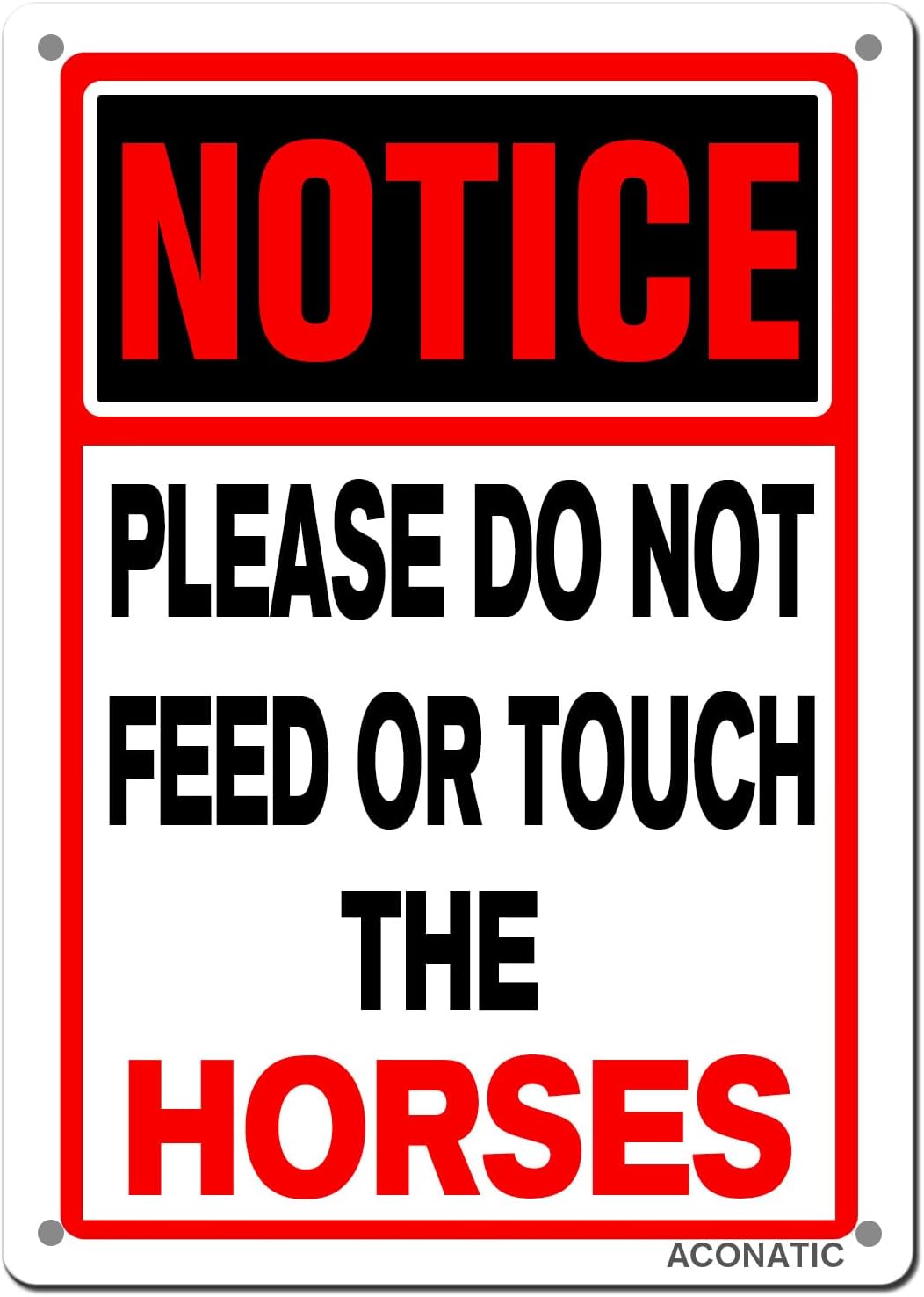 ACONATIC Do Not Feed Sign,Outdoor Garage Sign,Funny Yard