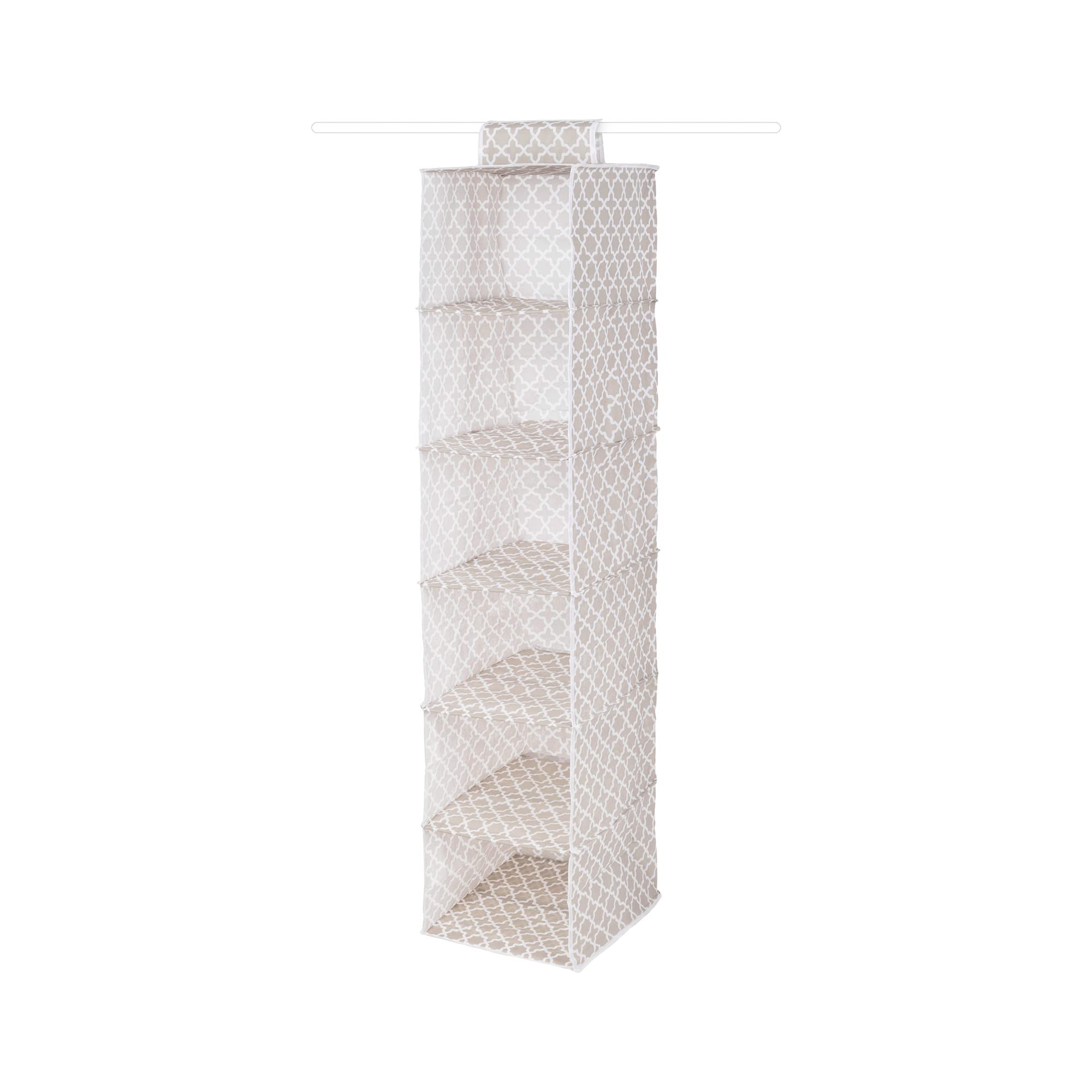 Compactor Home Portascarpe, Microfibra, Taupe/White, 30 x 30 x 128 cm