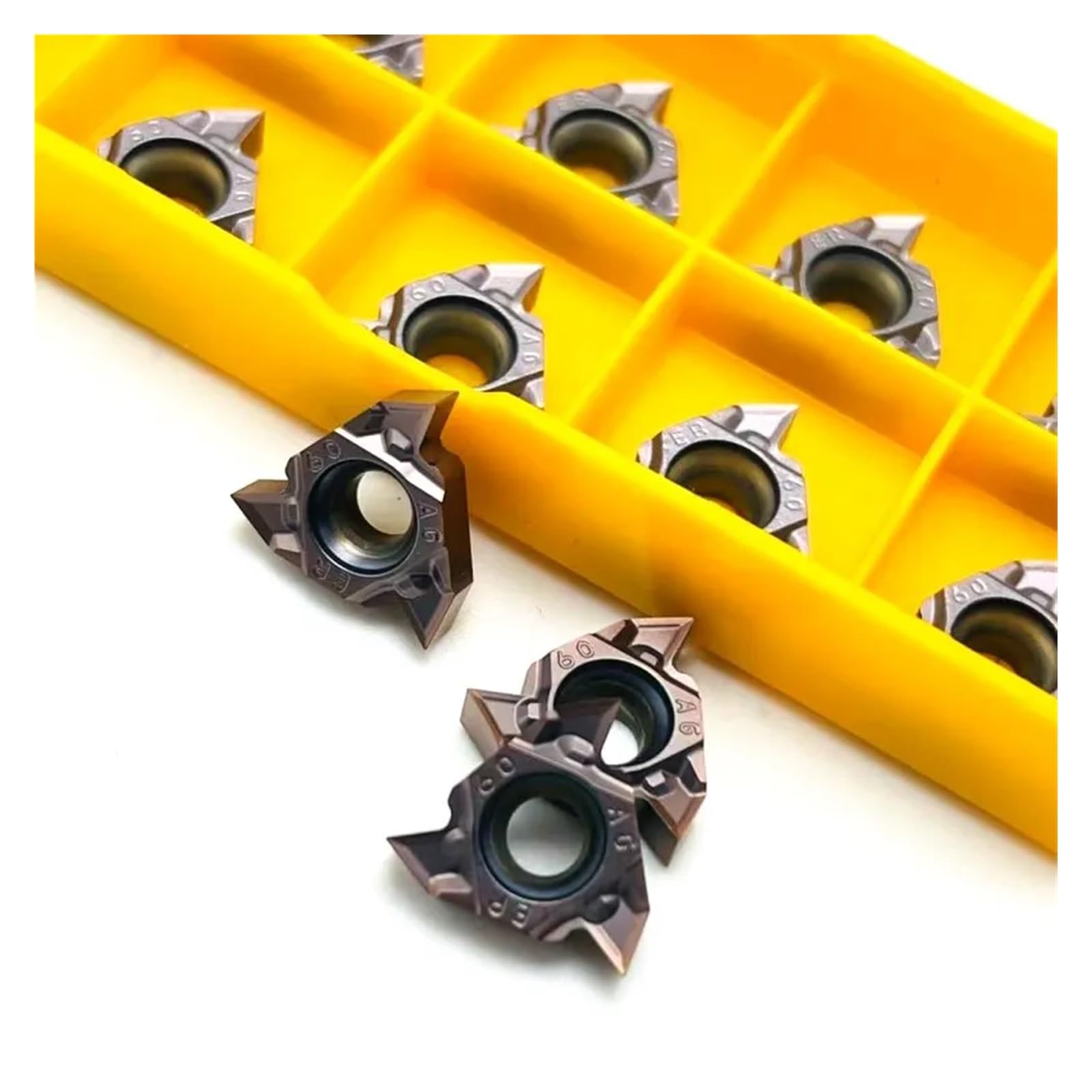 Insertos de Torno CNC Insertos de carburo 16ER AG60-S VP15TF UE6020 US735 Insertos de torneado Herramientas de torneado de roscas 16ER(16IR AG60-S VP15TF,200PCS(20box))