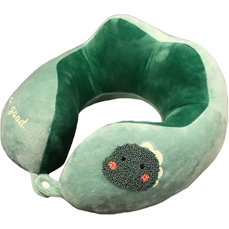 EXQULEG Avocado Nackenkissen Memory Foam - Kinder Reisekissen Für Auto & Flugzeug