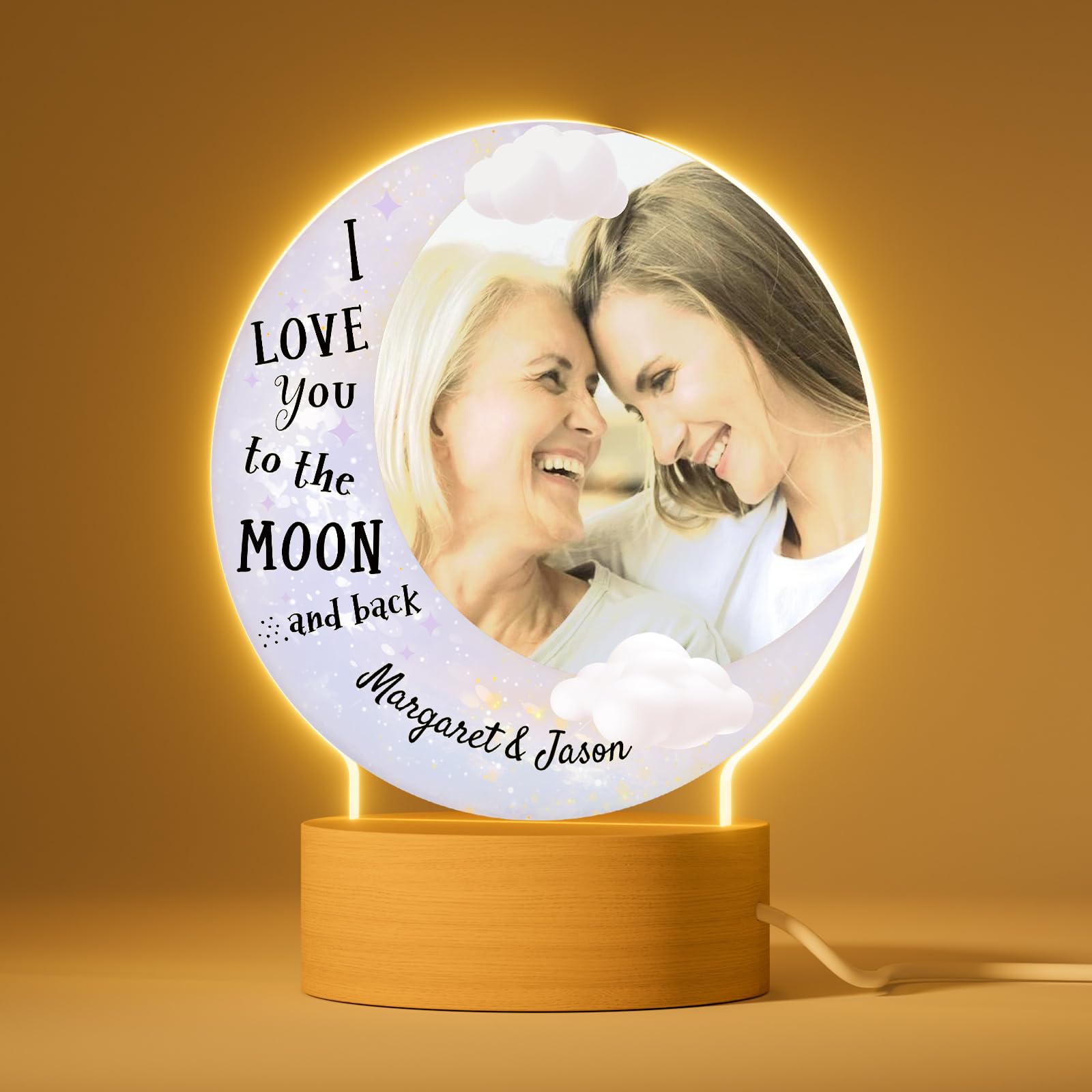 DPDP Personalized Gifts for Family, Customized Birthday Gifts for Dad Mom Grandma Grandpa, Custom Picture Frames with Photo, The Perfect Presents for Valentine's, Father's & Mother's Day