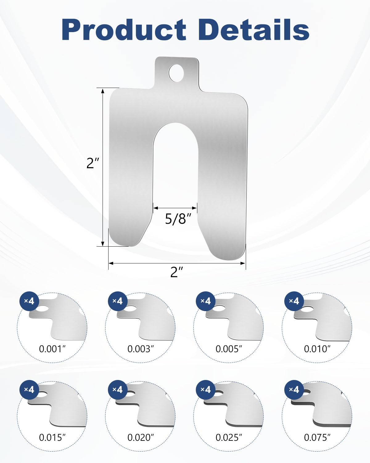 Metal Shims for CNC & Automotive - 32 Pcs -2