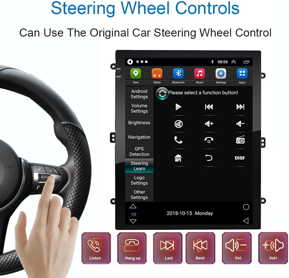 9.7-inch Car Radio Stereo Suitable for Toyota RAV4 2013-2018 Android 13 Carplay GPS Player