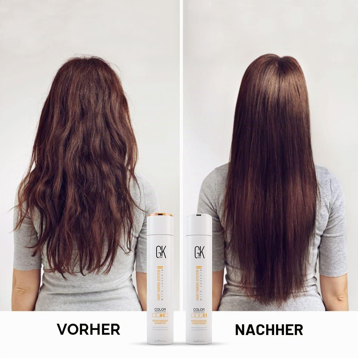 Global Keratin GKhair Feuchtigkeitsshampoo, feuchtigkeitsspendender Conditioner, pH+ Klärendes Shampoo (300ml/ 10,1 fl. oz) und 2 Serum (10ml/ 0,34 fl. oz) Organische Ölextrakte - Von GKhair