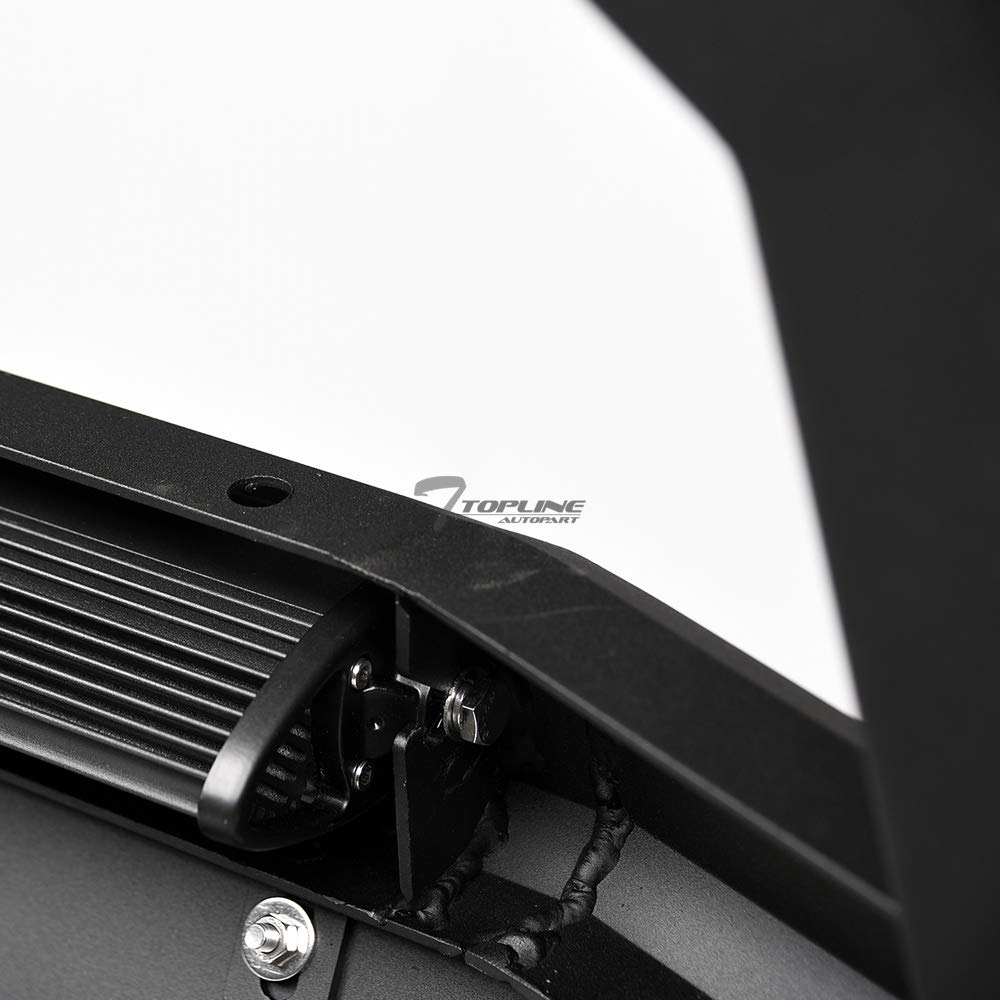 Buy TLAPS Matte Black AVT Aluminum LED Light Bull Bar Brush Push Front