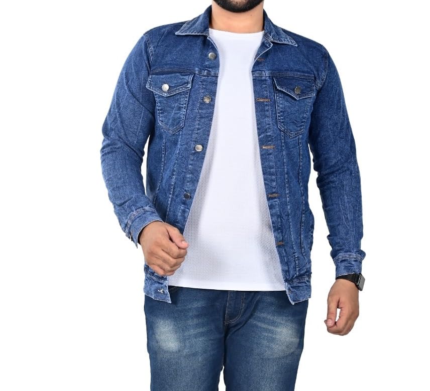 Men's Denim Jacket, Dhol Wash