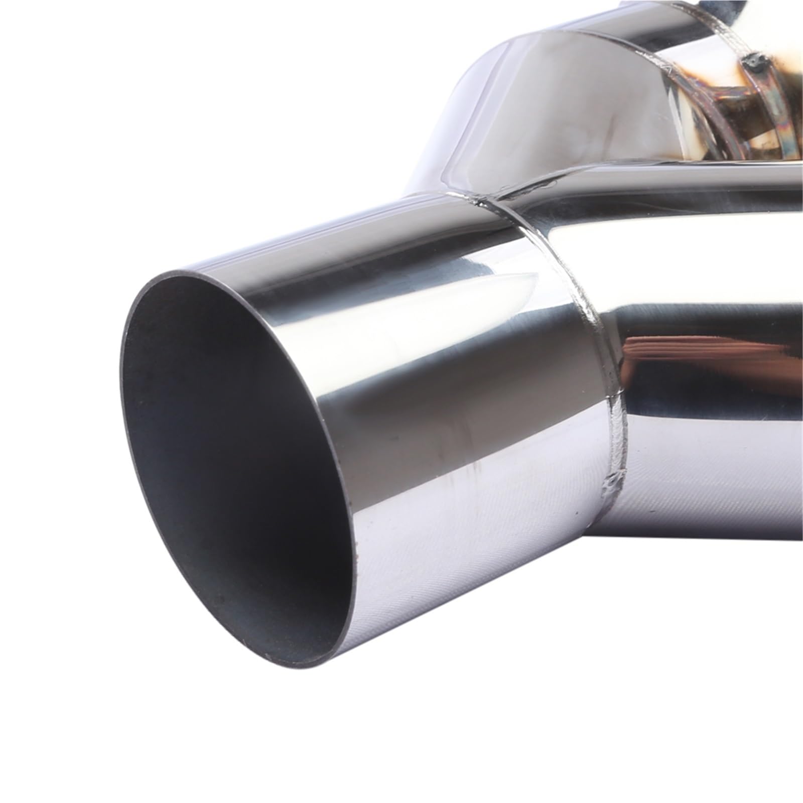 Silenciador de tubo escape Universal acero inoxidable, doble cilindro, entrada 63mm, salida 76mm, para reemplazo del sistema coche Silenciadores de coche