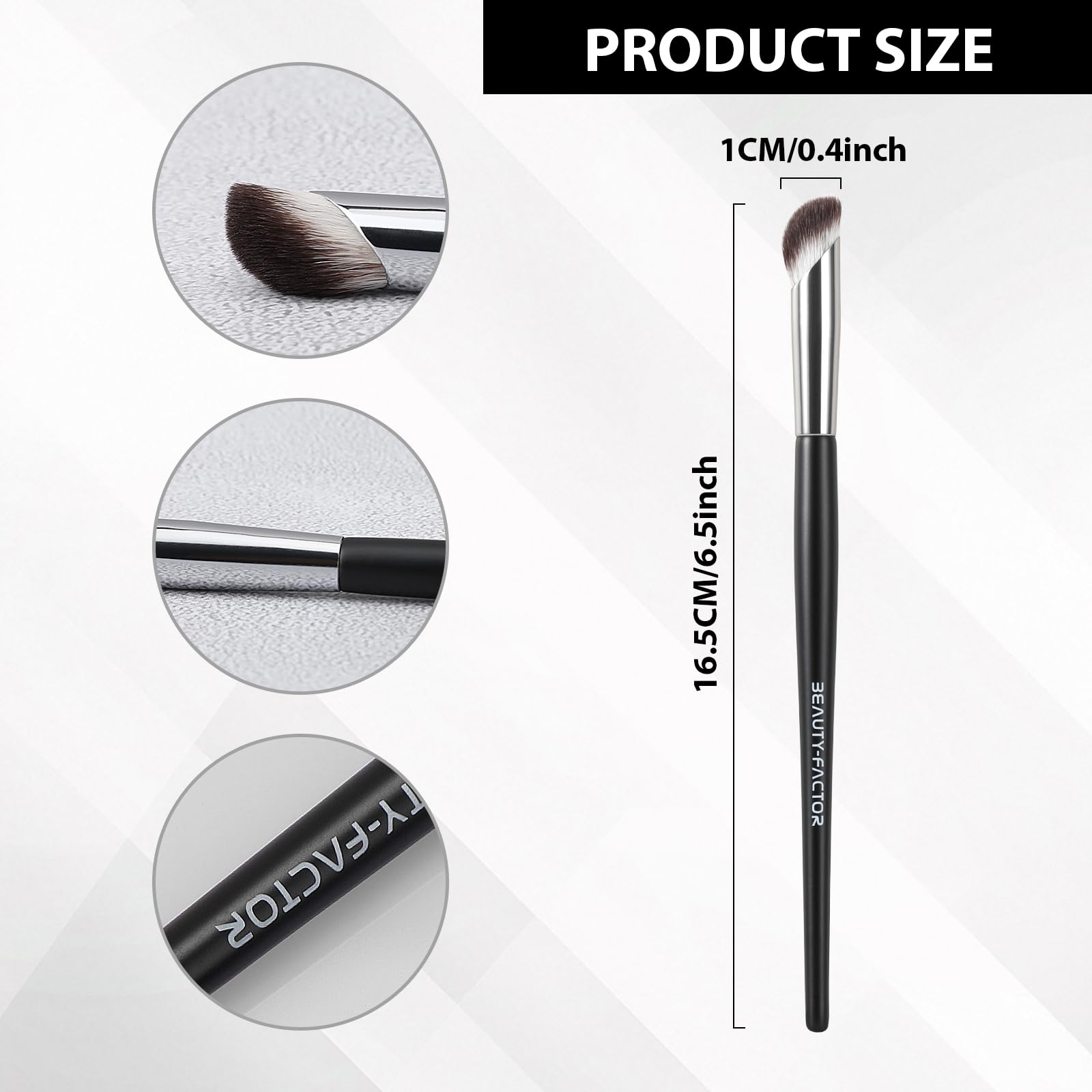 Concealer Brush for Flawless Coverage - Dense Synthetic Bristles for Liquid, Cream, and Stick Concealers - Ergonomic Design for Targeted Blending of Blemishes, Dark Circles, and Imperfections