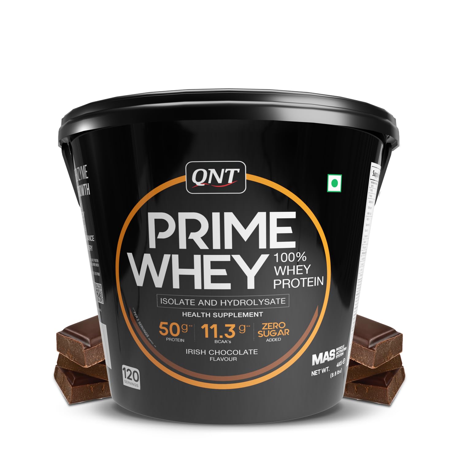 QNT Prime Whey Protein Powder – Hazelnut Coffee | 25g Protein Per Scoop | Whey Isolate, Concentrate & Hydrolysate Blend | 52 Servings | Muscle Growth, Recovery & Strength | 2kg — Amazon image 14